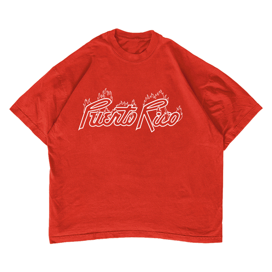 Puerto Rico Flame Tee (Fire Red)